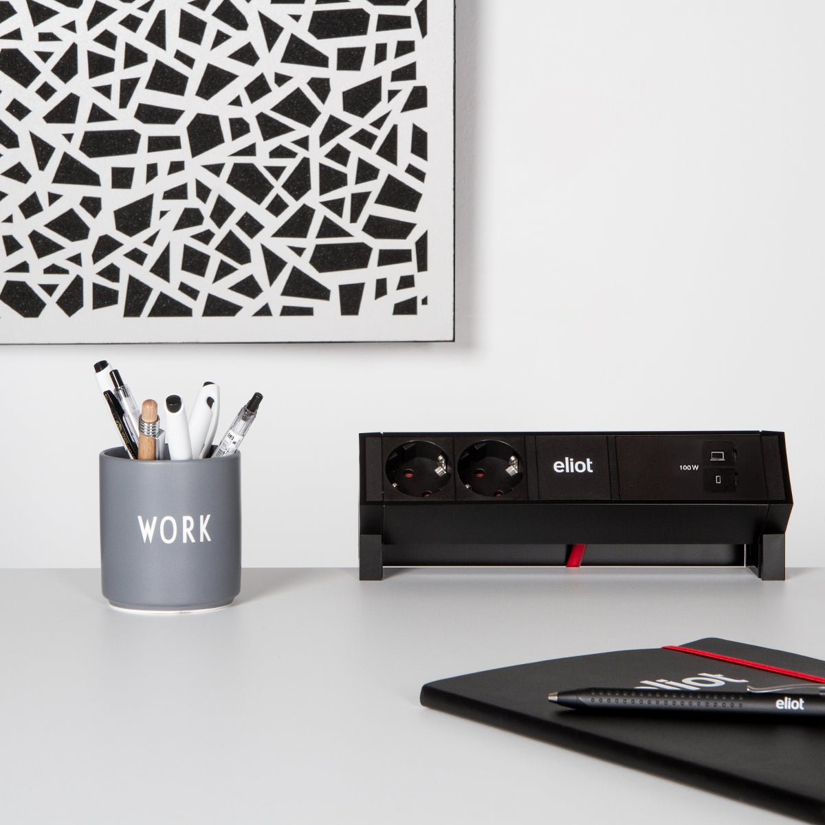 Desk Black 100W Auftischsteckdose - Eliot Onlineshop