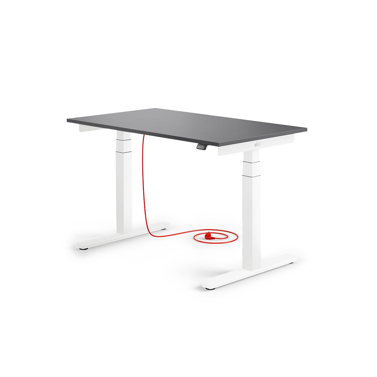 Eliot Pro White Tischplatte Soft Graphite 120x70cm - Eliot Onlineshop