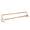 Ein beige-holzfarbenes Wandregal mit zwei horizontalen Stangen, ideal zum Aufhängen von Handtüchern, Schals oder Bändern. Abgewinkelte Stützen an den Seiten sorgen für Stabilität und vereinen Funktionalität mit Stil – eine ausgezeichnete Wahl für alle, die minimalistisches Design schätzen, das an den „Tiny Top Schreibtischaufsatz White“ von Smartfurniture GmbH erinnert, oder die eine moderne Ergänzung für ihren Arbeitsplatz suchen.
