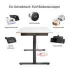 Eliot Pro Black Tischplatte Multiplex Fenix Bianco 180x80cm - Eliot Onlineshop
