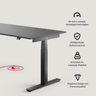 Eliot Pro Black Tischplatte Soft Graphite 180x80cm - Eliot Onlineshop