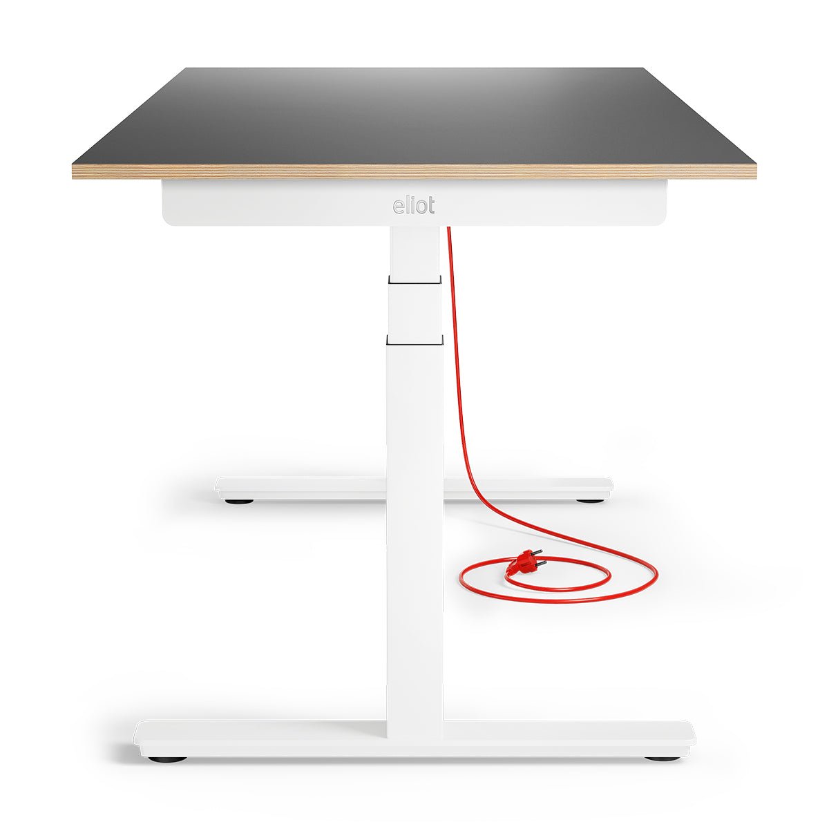 Eliot Pro White Tischplatte Multiplex Fenix Nero 140x70cm - Eliot Onlineshop