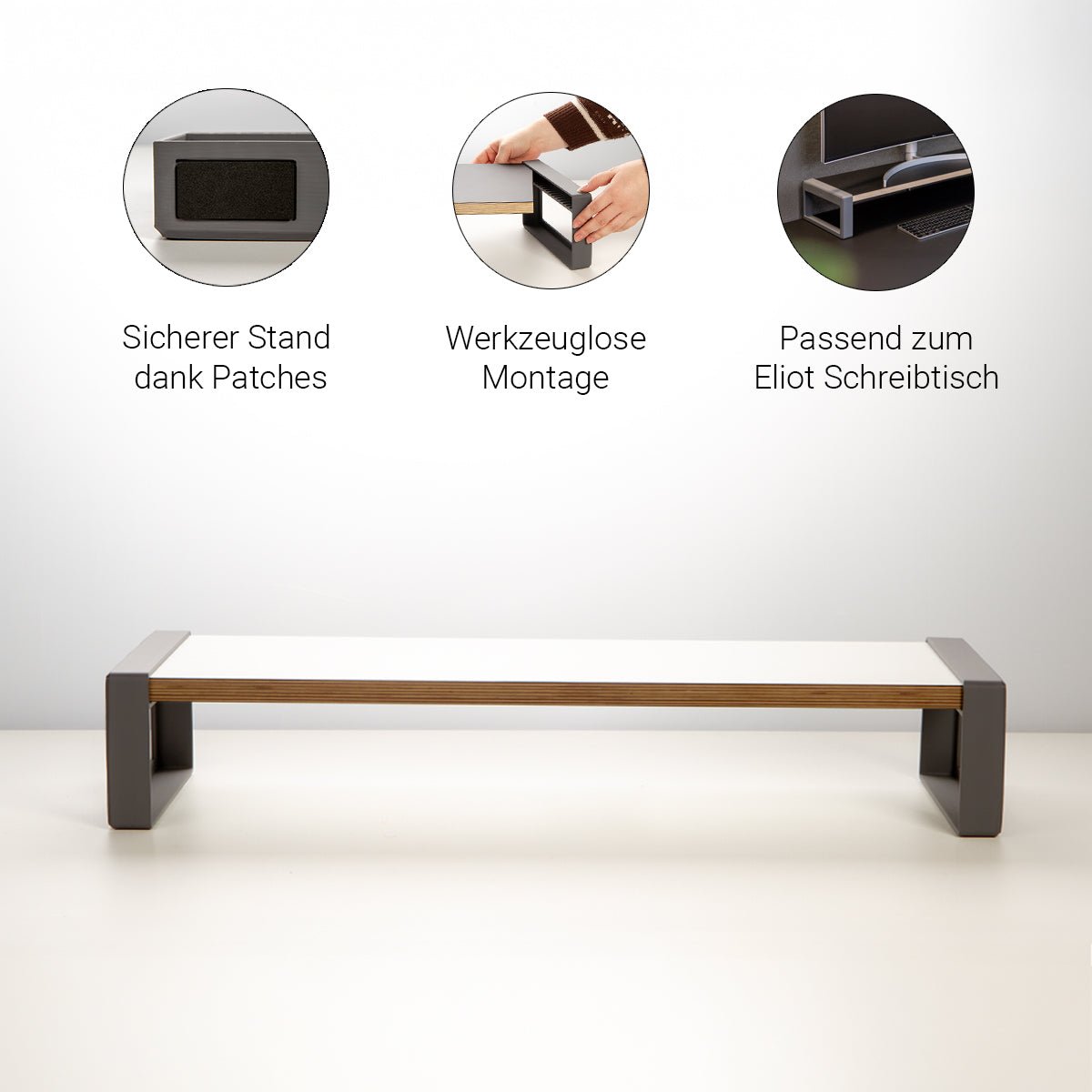 Schreibtischaufsatz Level Design White - Eliot Onlineshop