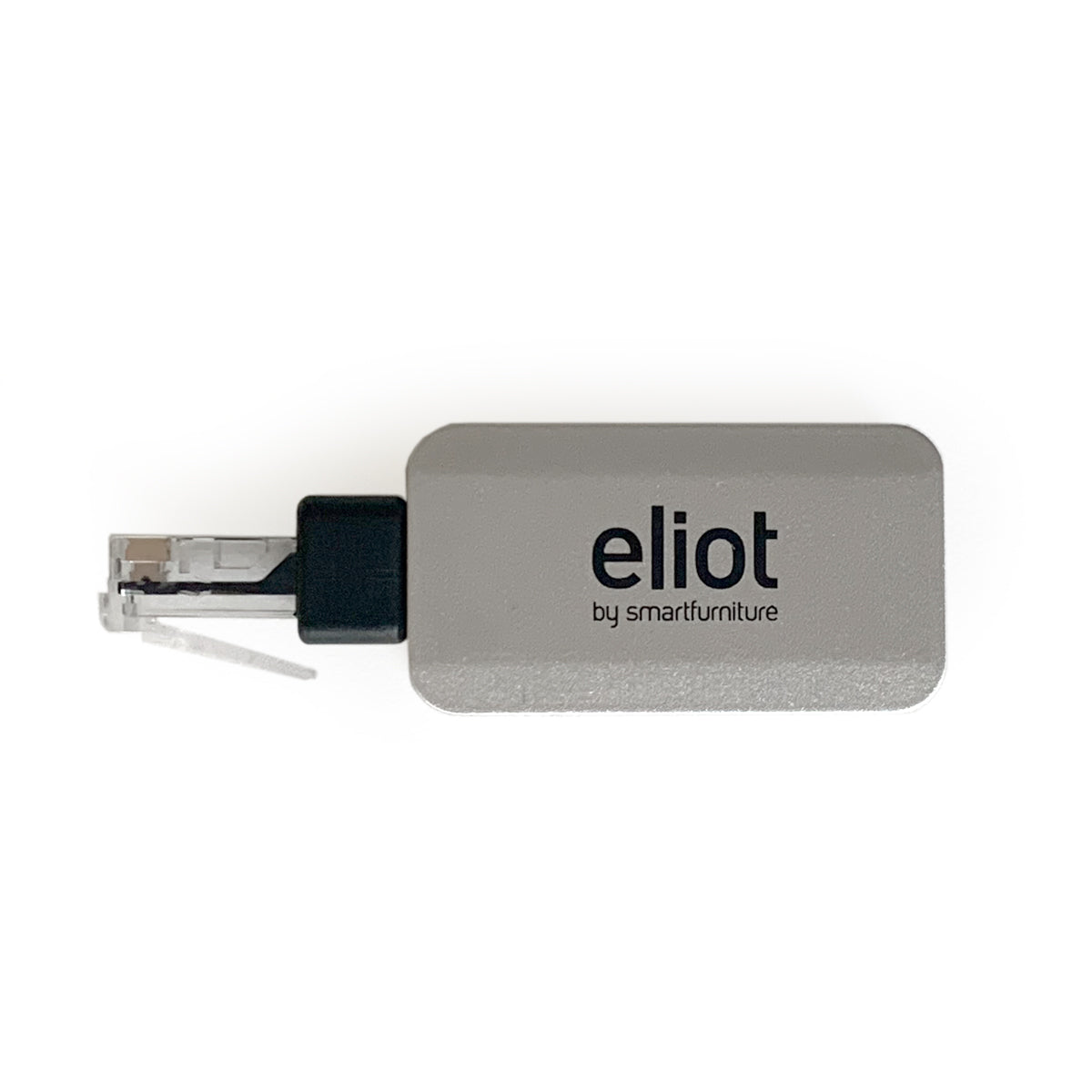 Smartdongle für den Eliot Schreibtisch vor weißem Hintergrund